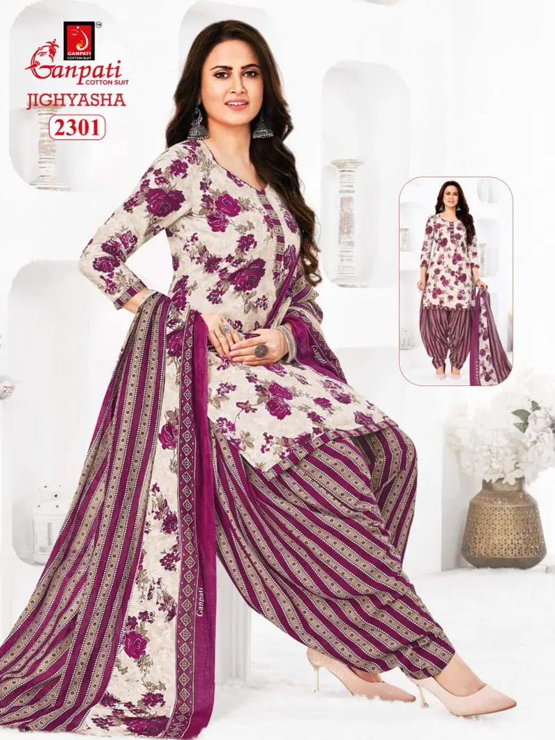 Jighyasha 23 By Ganpati Cotton Printed Dress Material Suppliers In India